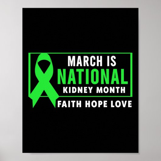 Nierenerkrankung Monat Poster (Vorne)