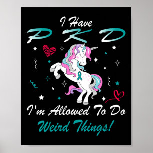 Nierenerkrankung Pkd Sensibilisierung für Unicorn Poster