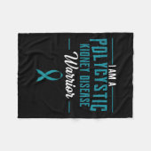 Nierenerkrankung Pkd Warrior Pckd Bewusstsein Aqua Fleecedecke (Vorderseite (Horizontal))