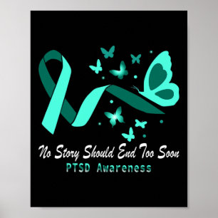 Nierenerkrankung Ptsd Butterfly Unterstützung Poster