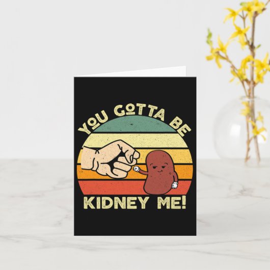 Nierenerkrankung Transplantation Nierenorgan Spend Karte (Gelbe Blume)