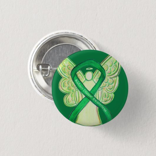 Nierenerkrankungen Sensibilisierung für grüne Butt Button (Vorne & Hinten)