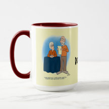 Nierenkarte Blassgelbe Combo-Tasse