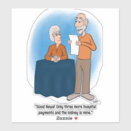 Nierenkarte, kundenspezifischer Aufkleber