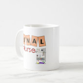 Nierenkrankenschwester Fresenius Maschinen-Entwurf Kaffeetasse (Vorderseite Links)