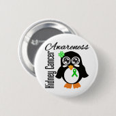 Nierenkrebs-Bewusstsein Pinguin Button (Vorne & Hinten)