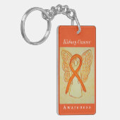 Nierenkrebs-Bewusstsein Ribbon Angel Schlüsselanhä Schlüsselanhänger (Vorderseite links)