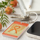 Nierenkrebs-Bewusstsein Ribbon Angel Schlüsselanhä Schlüsselanhänger (Vorderseite rechts)