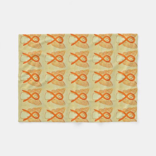 Nierenkrebs-Bewusstsein Ribbon weiche Fleece Blank (Vorderseite (Horizontal))