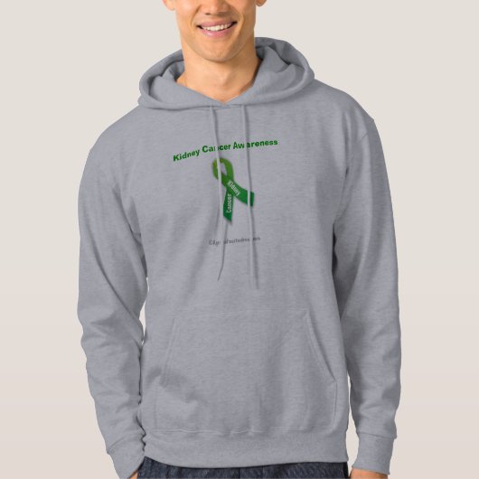 Nierenkrebs Grüne Schleife Hoodie (Vorderseite)