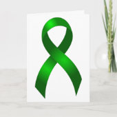 Nierenkrebs | Leberkrebs | Green Ribbon Dankeskarte (Vorderseite)