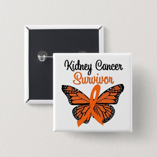 Nierenkrebs-ÜBERLEBEN Button (Vorne & Hinten)