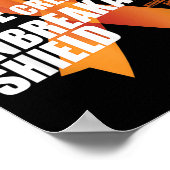 Nierenkrebsbewusstsein Oranges Band Unzerbrechlich Poster (Ecke)