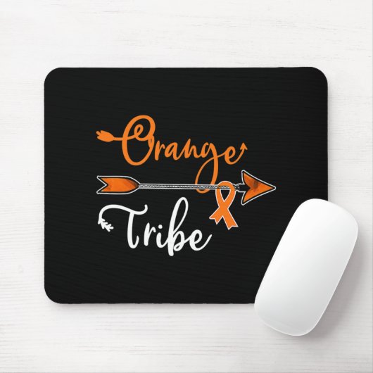 Nierenleukämie Krebsbewusstsein Orange Ribbon Tri Mousepad (Mit Mouse)