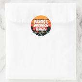 Nierenspender Rocken Spender-Bewusstsein Runder Aufkleber (Tasche)