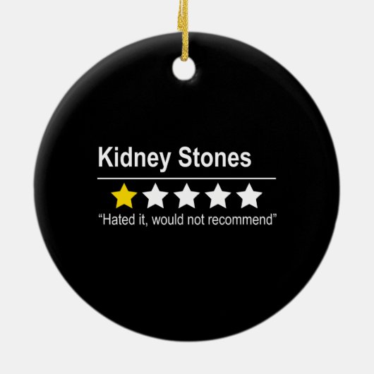 Nierensteine - nicht empfohlen - Urin Keramik Ornament (Hinten)