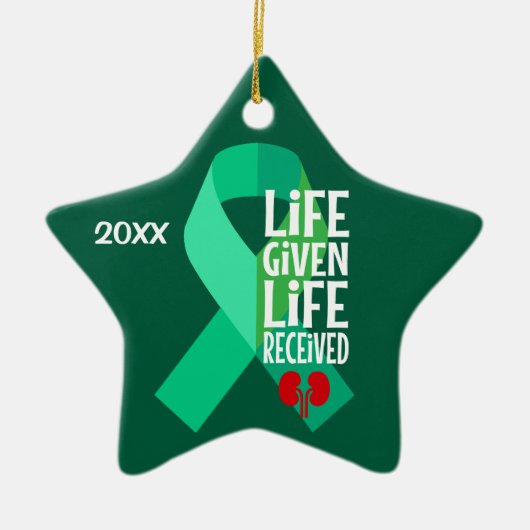 Nierentransplantation bei Lebensdauer erhalten Keramik Ornament (Vorne)