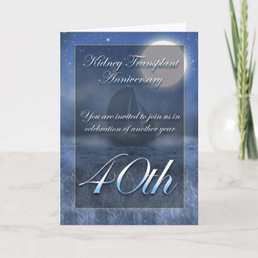 Nierentransplantation Jubiläum Party Einladung (Vorderseite)
