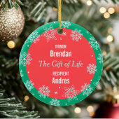 Nierentransplantation Spender & Empfänger Urlaub Keramik Ornament