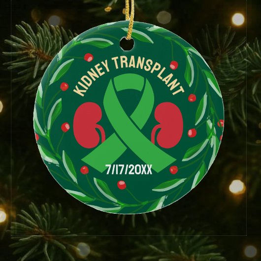 Nierentransplantation Spender Empfänger Weihnachte Keramik Ornament