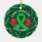 Nierentransplantation Spender Empfänger Weihnachte Keramik Ornament (Vorne)