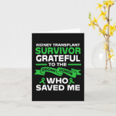 Nierentransplantation Überlebensmittel Karte (Gelbe Blume)