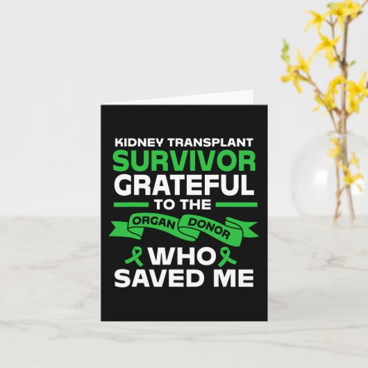 Nierentransplantation Überlebensmittel Karte (Gelbe Blume)