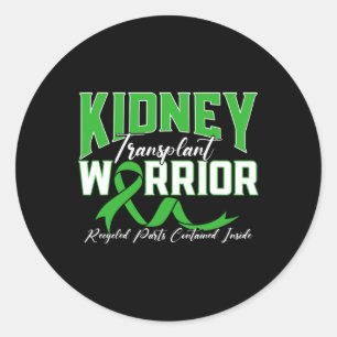 Nierentransplantation Warrior Nierenerkrankung Pat Runder Aufkleber