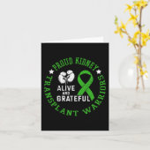 Nierentransplantatwächter leben und dankbar karte (Gelbe Blume)