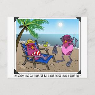 Nierenversagen Spaß Postkarte
