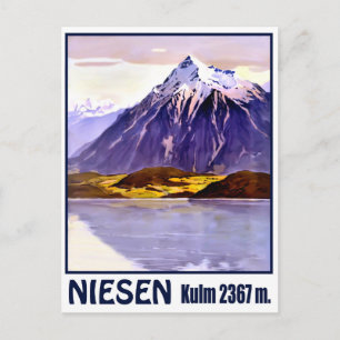 Niesen, Bergspitze, Schweiz, Jahrgangsreise Postkarte