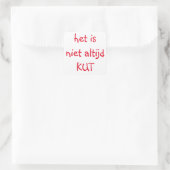 Niet altijd quadratischer aufkleber (Tasche)