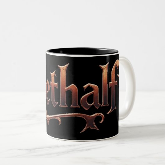 Niethalf nur Text schwarz Tasse (VorderseiteRechts)