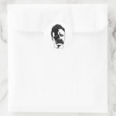 Nietzsche1,2n Runder Aufkleber (Tasche)