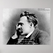 Nietzsche "A Why" Wisdom Quote Poster (Vorne)