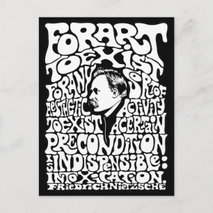 Nietzsche - Art Postkarte