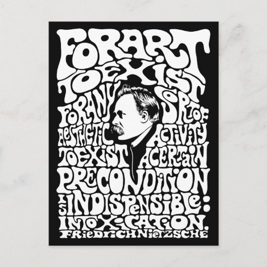 Nietzsche - Art Postkarte (Vorderseite)