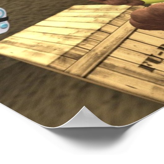 Nietzsche für Bunnies Tiny Nation Poster (Ecke)