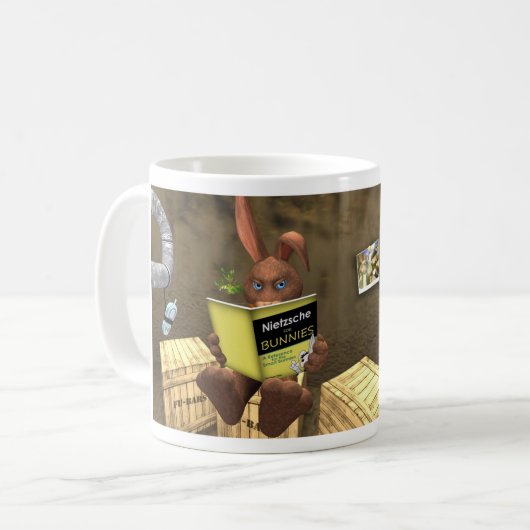 Nietzsche für Häschen-Tasse Kaffeetasse (Vorderseite Links)