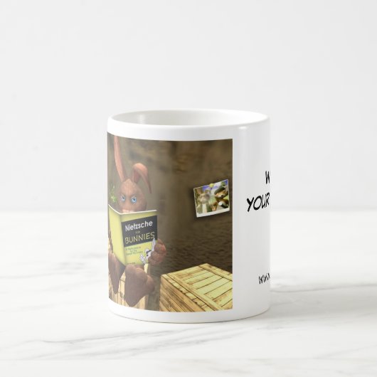 Nietzsche für Häschen-Tasse Kaffeetasse (Mittel)