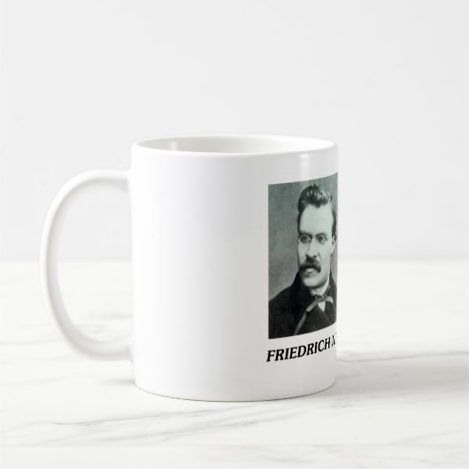 Nietzsche Geisteskrankheit selten im Kaffeetasse (Links)