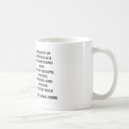 Nietzsche Geisteskrankheit selten im Kaffeetasse (Rechts)