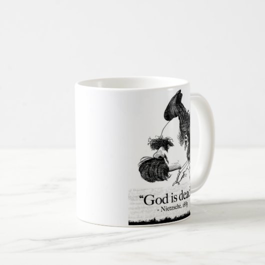 Nietzsche God Kaffeetasse (VorderseiteRechts)