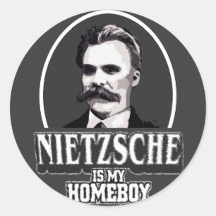 Nietzsche ist mein Homeboy Runder Aufkleber