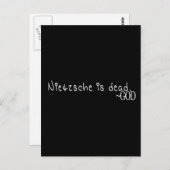 NIETZSCHE IST TOT - GOTT POSTKARTE (Vorne/Hinten)