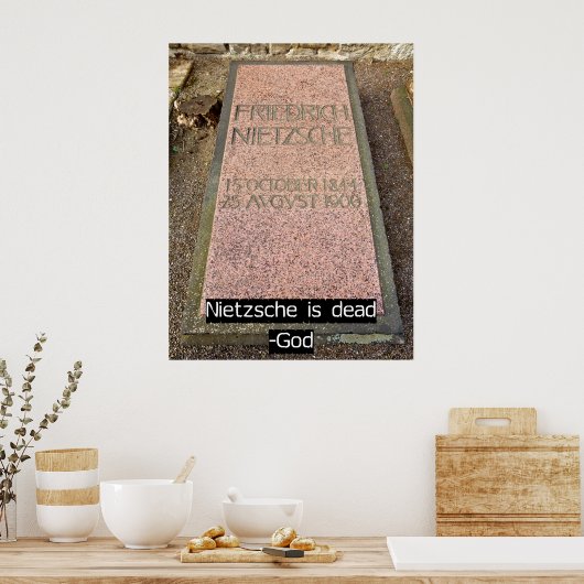Nietzsche ist tot poster (Küche)