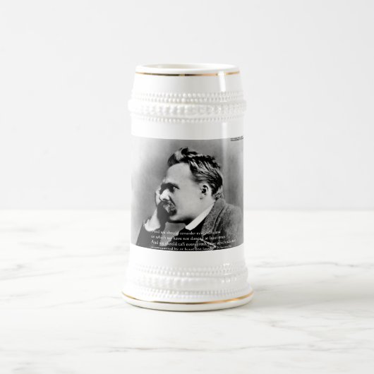 Nietzsche "Laugh" Wisdom Zitat Geschenke T-Shirts  Bierglas (Mittel)