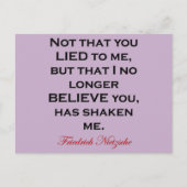 Nietzsche nicht, dass du mich zitiert hast postkarte (Vorderseite)