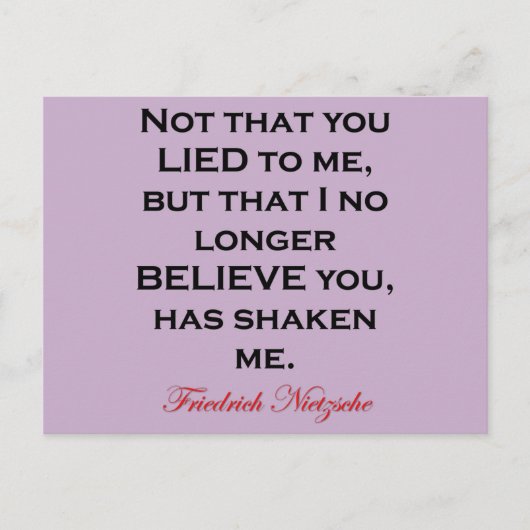 Nietzsche nicht, dass du mich zitiert hast postkarte (Vorderseite)