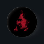 Nietzsche Philosophie-Abzeichen Button<br><div class="desc">Philosophie-Abzeichen mit rotem Porträt des iconic Philosophen Friedrich Nietzsche.  Geschenk für Philosophen und Studenten der großen Denker.</div>
